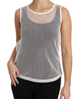 Dolce & Gabbana Elegant White Sheer Sleeveless Top