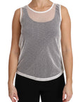 Dolce & Gabbana Elegant White Sheer Sleeveless Top