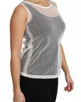 Dolce & Gabbana Elegant White Sheer Sleeveless Top