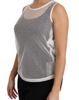 Dolce & Gabbana Elegant White Sheer Sleeveless Top