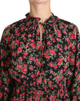 Dolce & Gabbana Elegant Black Floral Silk Shirt