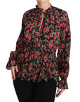 Dolce & Gabbana Elegant Black Floral Silk Shirt