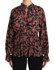 Dolce & Gabbana Elegant Black Floral Silk Shirt