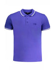 Cavalli Class Blue Cotton Polo Shirt