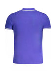 Cavalli Class Blue Cotton Polo Shirt