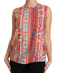 Dolce & Gabbana Carretto Print Pure Cotton Tank Top