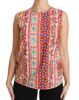 Dolce & Gabbana Carretto Print Pure Cotton Tank Top