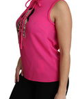 Dolce & Gabbana Elegant Pink Silk Family Tank Top Shirt