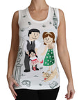 Dolce & Gabbana Elegant White Sleeveless Cotton Silk Shirt