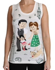 Dolce & Gabbana Elegant White Sleeveless Cotton Silk Shirt