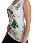 Dolce & Gabbana Elegant White Sleeveless Cotton Silk Shirt