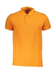 Cavalli Class Orange Cotton Polo Shirt