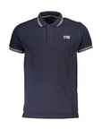 Cavalli Class Blue Cotton Polo Shirt