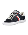 Tommy Hilfiger Sleek Blue Lace-Up Sneakers with Contrast Details