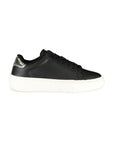 Tommy Hilfiger Black Leather Women Sneaker