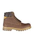 Carrera Elegant Brown Lace-Up Boots with Contrast Detail