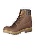 Carrera Elegant Brown Lace-Up Boots with Contrast Detail
