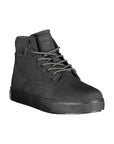 Carrera Chic Black Lace-up Boots with Contrast Details
