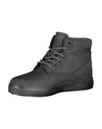 Carrera Chic Black Lace-up Boots with Contrast Details