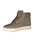 Carrera Chic Brown Lace-up Boots with Contrast Details