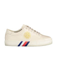 Tommy Hilfiger Beige Leather Women Sneaker
