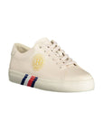 Tommy Hilfiger Beige Leather Women Sneaker