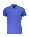 Cavalli Class Blue Cotton Polo Shirt