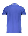 Cavalli Class Blue Cotton Polo Shirt