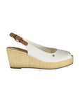 Tommy Hilfiger White Cotton Sandal