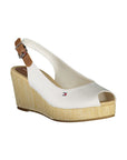 Tommy Hilfiger White Cotton Sandal
