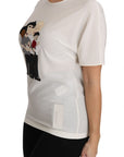 Dolce & Gabbana Elegant Silk Crewneck Blouse with Applique