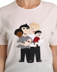 Dolce & Gabbana Elegant Silk Crewneck Blouse with Applique