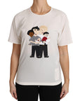 Dolce & Gabbana Elegant Silk Crewneck Blouse with Applique