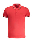 Cavalli Class Red Cotton Polo Shirt