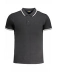 Cavalli Class Black Cotton Polo Shirt