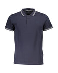 Cavalli Class Blue Cotton Polo Shirt