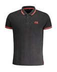 Cavalli Class Black Cotton Polo Shirt