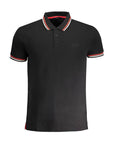 Cavalli Class Black Cotton Polo Shirt