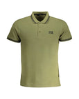 Cavalli Class Green Cotton Polo Shirt
