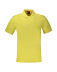 Hugo Boss Yellow Cotton Men Polo Shirt
