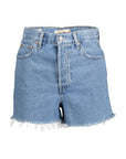 Levi's Light Blue Cotton Women Shorts