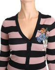 Dolce & Gabbana Elegant Floral Embroidered Cashmere Cardigan