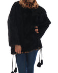 Dolce & Gabbana Elegant Black Lamb Fur Short Coat