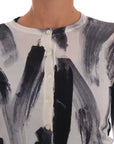 Dolce & Gabbana Elegant Silk Stroke-Pattern Sweater