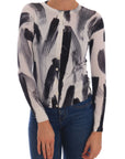 Dolce & Gabbana Elegant Silk Stroke-Pattern Sweater