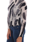 Dolce & Gabbana Elegant Silk Stroke-Pattern Sweater