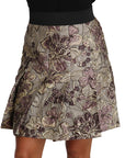 Dolce & Gabbana Elegant Floral A-Line Jacquard Skirt