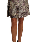 Dolce & Gabbana Elegant Floral A-Line Jacquard Skirt