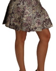Dolce & Gabbana Elegant Floral A-Line Jacquard Skirt