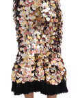 Dolce & Gabbana Sequin Embellished High-Waist Pencil Skirt